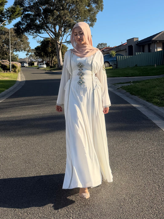 Ivory Silver Jewel
Gown