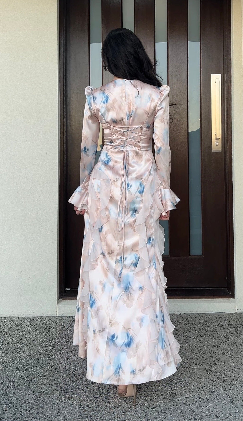 Floral Print Ruffle Dress