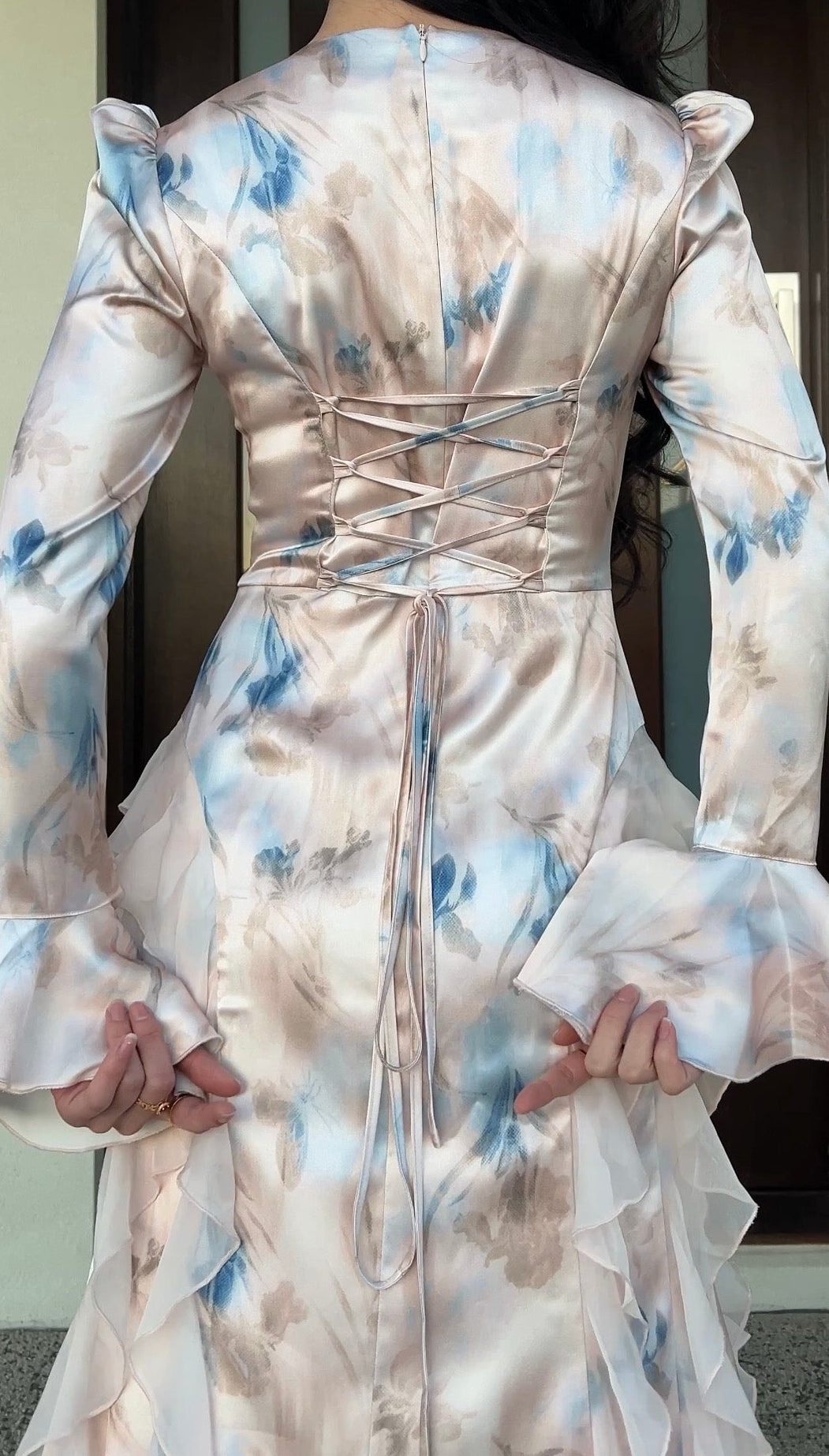 Floral Print Ruffle Dress