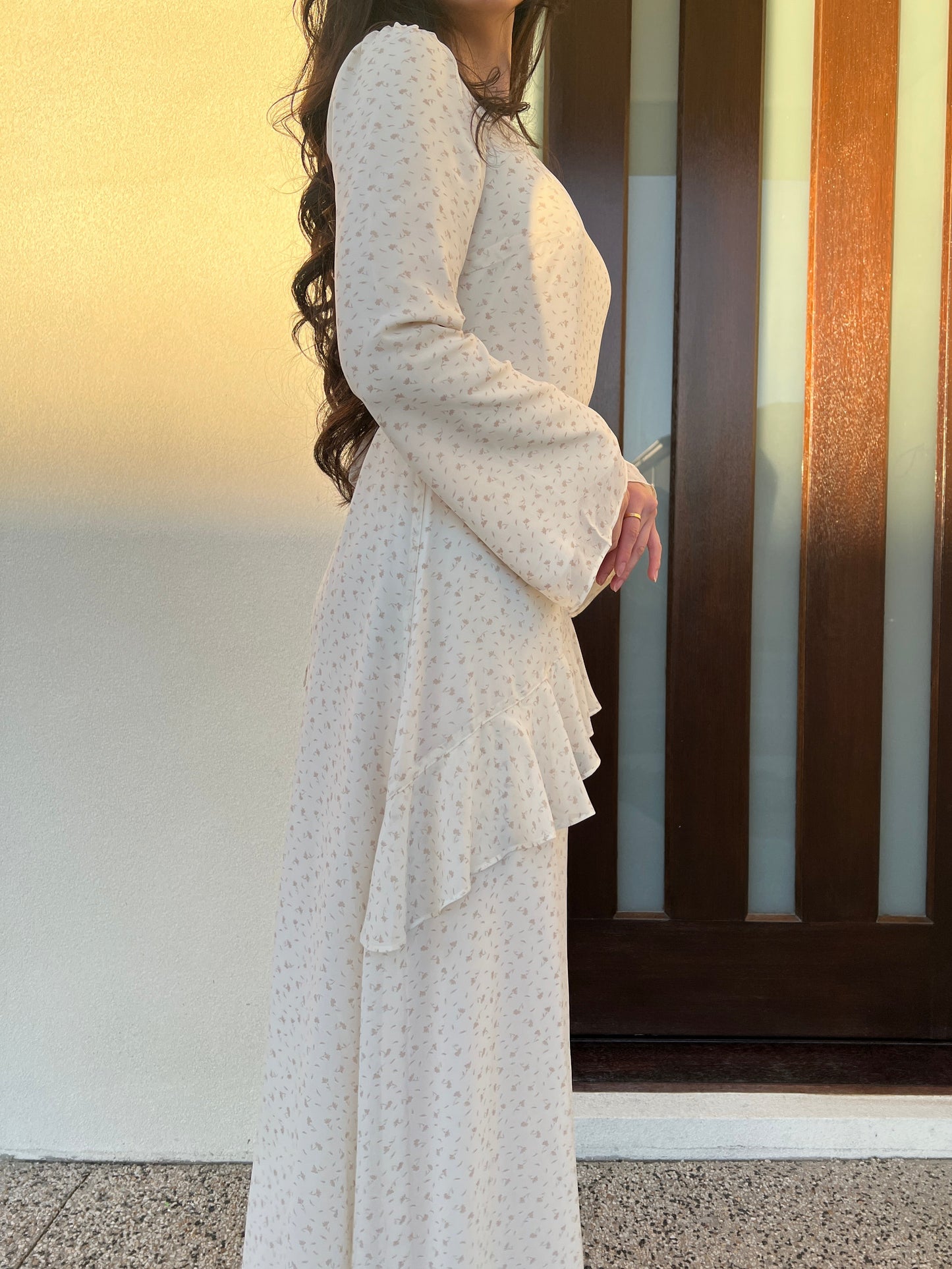 Peplum Ruffle Waist Dress