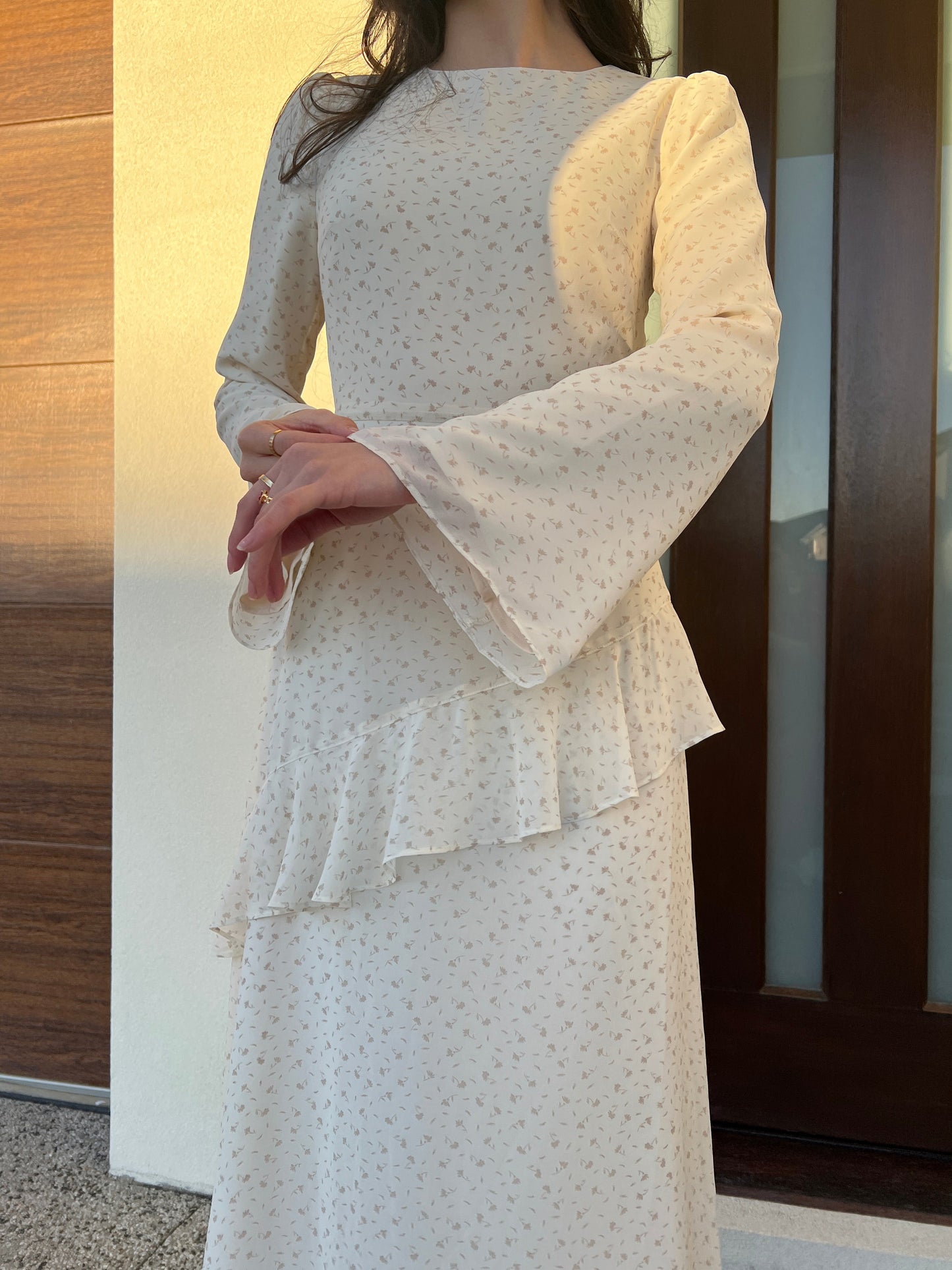 Peplum Ruffle Waist Dress