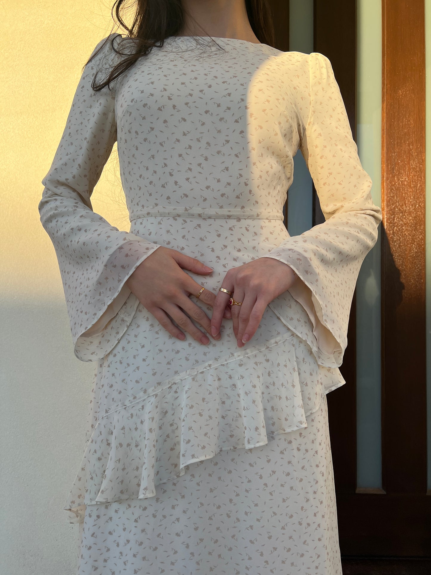 Peplum Ruffle Waist Dress