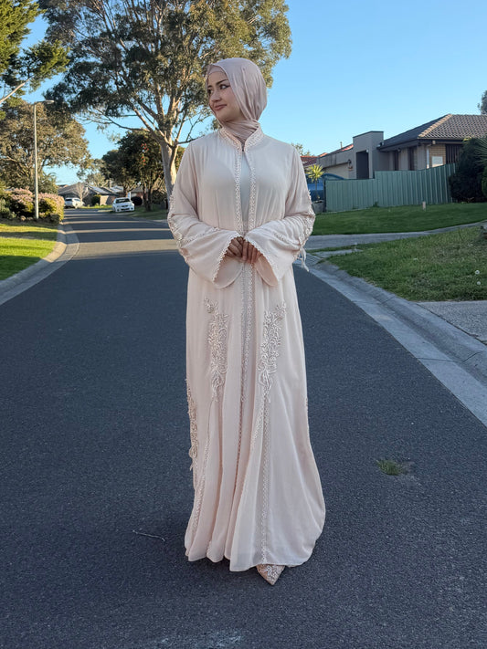 Champagne Embroidered
Abaya
