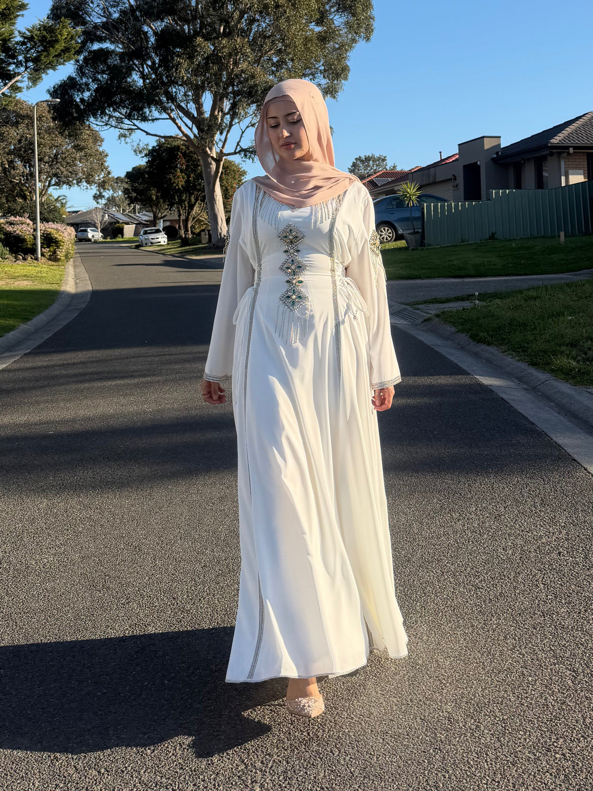 Ivory Silver Jewel
Gown