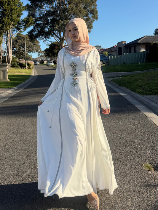 Ivory Silver Jewel
Gown