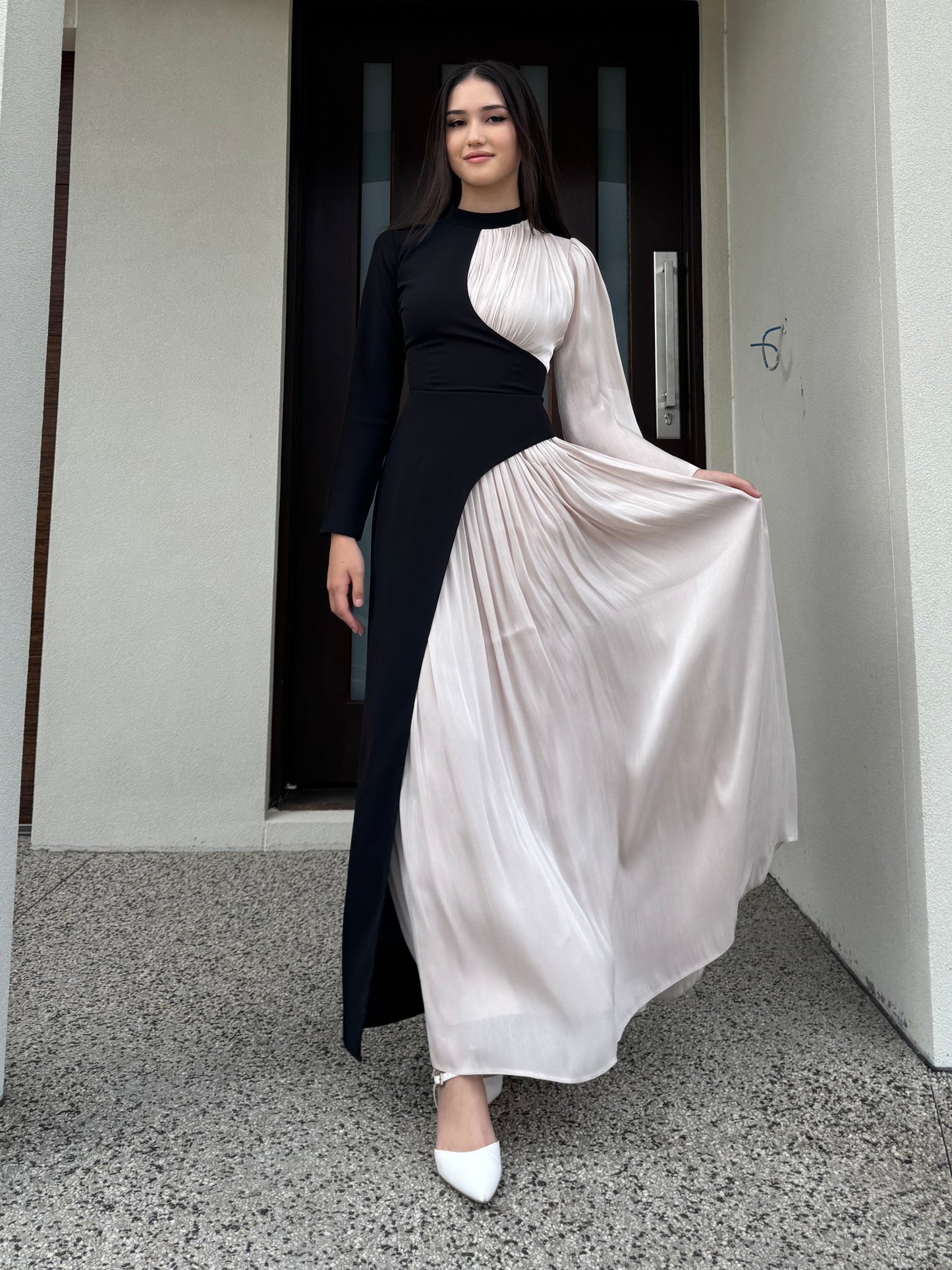 Midnight Contrast Dress