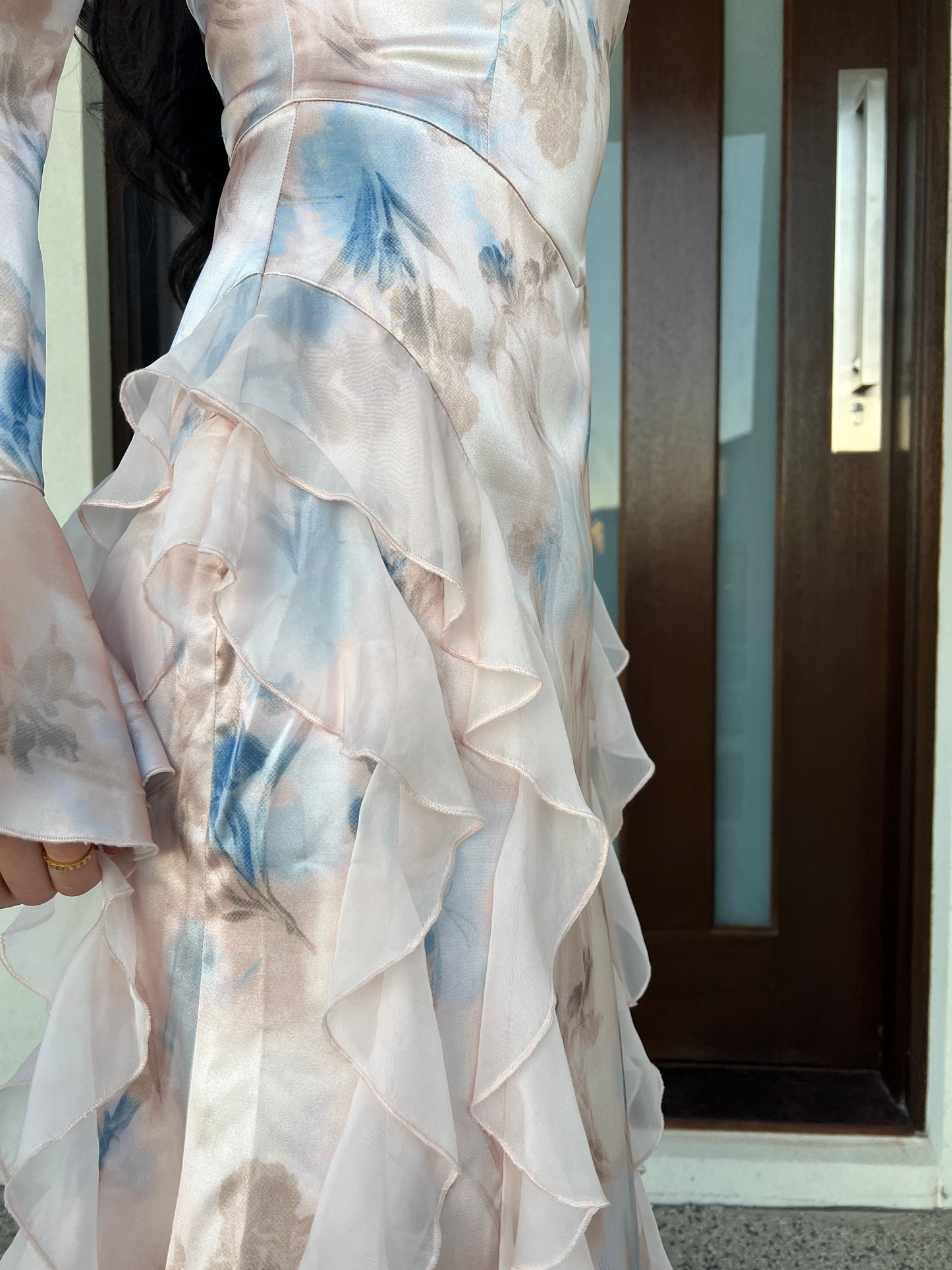 Floral Print Ruffle Dress