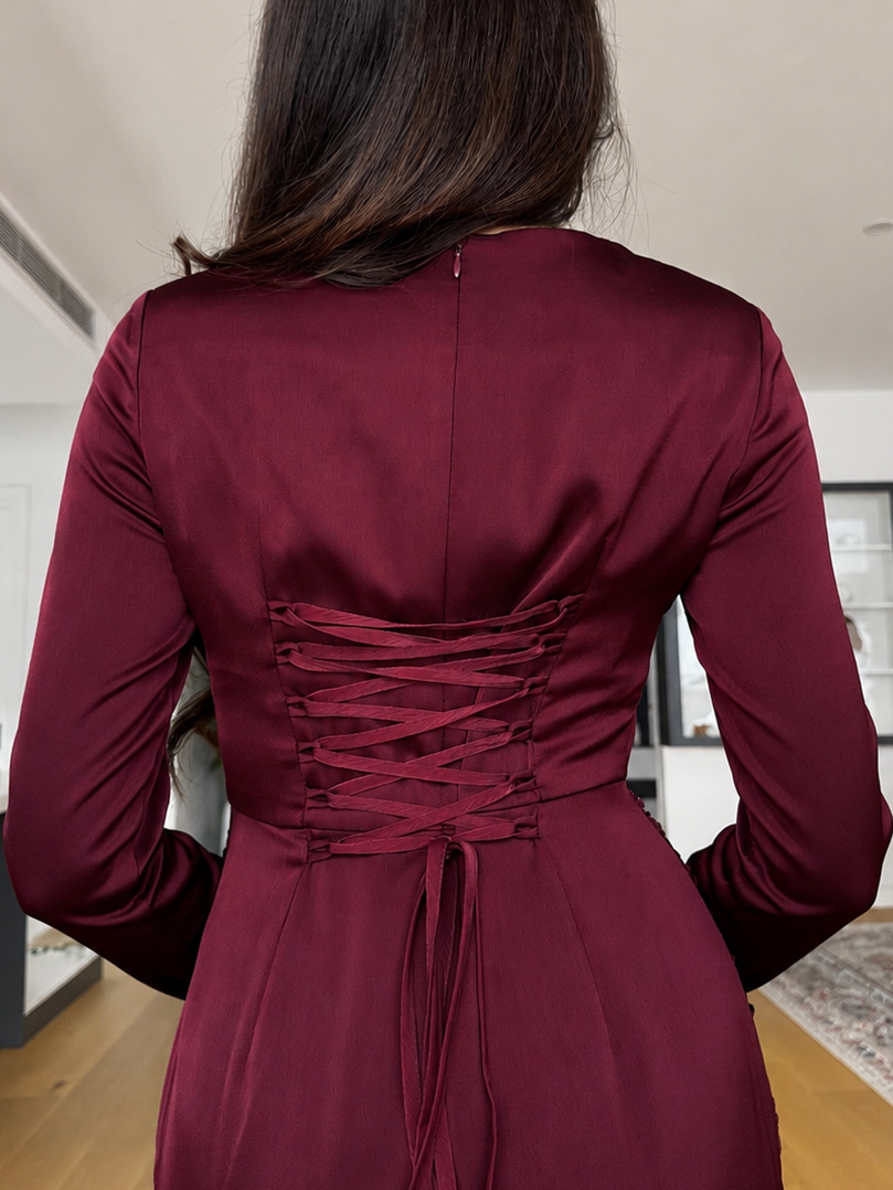 Rosette Drape Dress